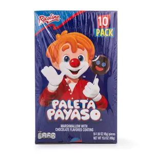 Ricolino Paleta Payaso Chocolate-Covered Marshmallow Candy