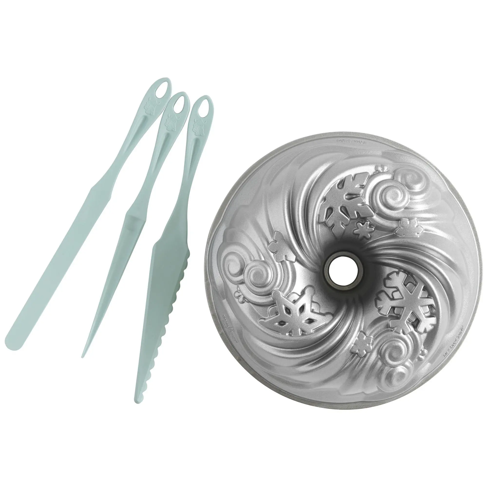 Nordic Ware Let It Snow Bundt Pan & Bundt Toolit