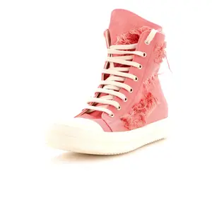 Pre-owned Rick Owens Men's DRKSHDW Ramones High-Top Sneakers Canvas by Rebag