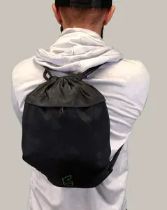 Camo Pattern Drawstring Bag with Zipper