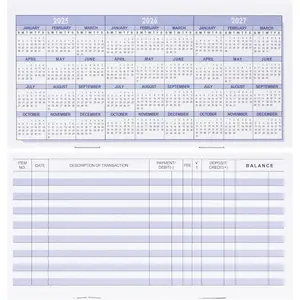 20 Pack Checkbook Register, Check Registers for Personal, Blank Ledger Transaction Registers for Personal or Business , Check Register Book for Checking and Saving Account, Deposit and Credit Card