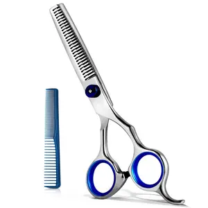 Stainless Steel Hair Cutting Scissors Thinning Shears 6.5 Inch Professional Salon Barber Haircut Scissors for Man Woman Adults Kids with Adjustable Tension and Hair Comb