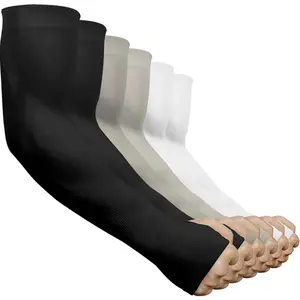 UV protection cooling arm sleeves, women men summer outdoor sunblock arm cover with thumb hole