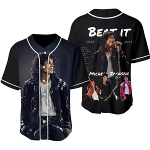 Michael Jackson King of pop baseball jersey gift for fans