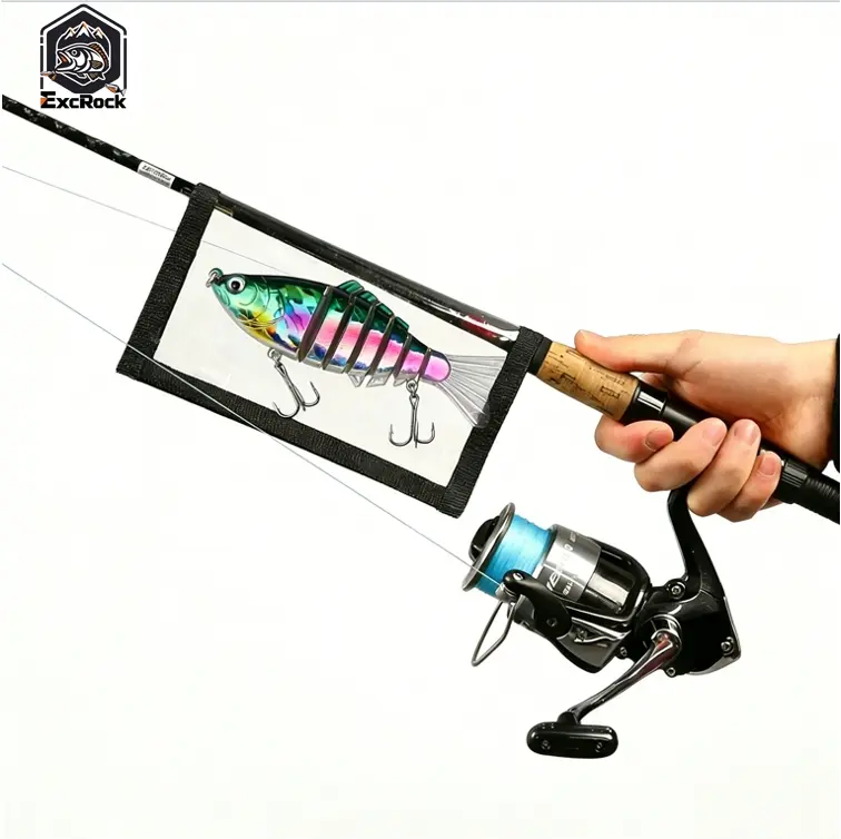 EXCROCK 5 PCS EASY CATCH Fishing Lure Kit with Premium Waterproof  Transparent PVC Rod Wrap, for