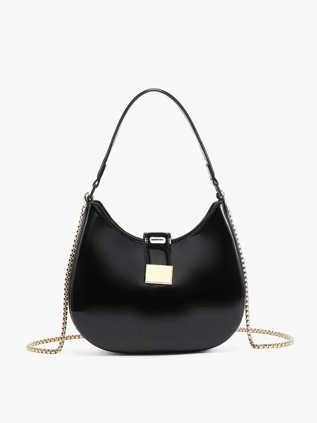 JEN & CO Malta High Gloss Shoulder Bag