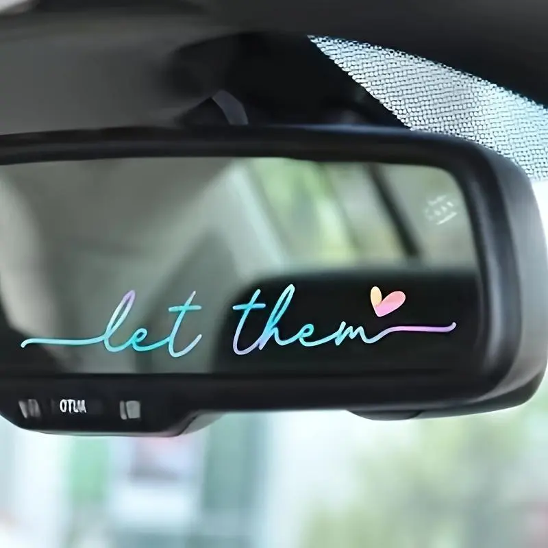 New Car Rearview Mirror English let them car motorcycle decoration sticker Car Stickers Car Decals