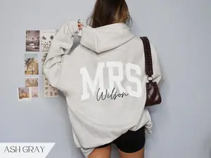 Custom Mrs shirt, Mrs Last Name sweatshirt, Personalized Bride Gift, Future Wifey, Honeymoon , Best Friend Wedding Egagement Gift