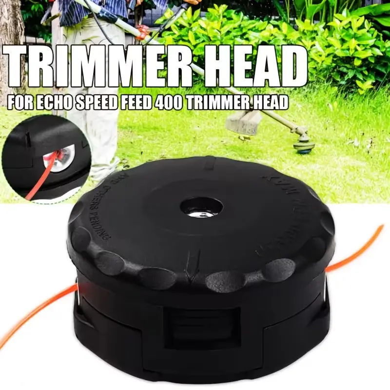 1/4PCS Speed Feed 400 Trimmer Head Bump Feed String Trimmer Head Replacement for Echo Weed Eater Gas Trimmer Automatic Line Feed Grass Cutting Head Durable ABS Universal Weed Trimmer Parts for Lawn Yard Garden Weeding