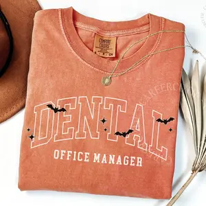 Dental Office Manager Halloween Shirt Comfort Colors Dental Office Administrator Shirt, Cute Dentist Office Halloween Shirts 7dzsw02m53hg