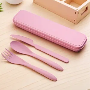 Portable Camping Cutlery Set Stainless Steel Knife Fork Spoon Trio Rustproof Compact Travel Utensils Handy Set Utensils Fitness Meal Prep Student Takeout Outdoor Picnic Lightweight Durable Kitchen Storage Eco-Friendly Tableware Kit