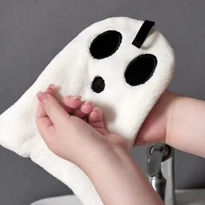 Viral Halloween Ghost Hand Towel - Cute Skull Towel Set, Ultra Soft & Absorbent Kitchen/Bathroom Decor, Spooky Goth Aesthetic, Trendy Hanging Hand Towels for Ghost Festival🎃