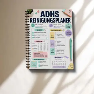 Adhd Cleaning Planner, Simple Steps to a Tidy Home, Organize Your Space Effortlessly, Perfect for Adhd Management, Essential Household Tool