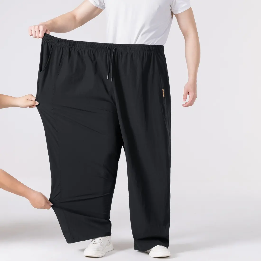 Men’s plus-size ice silk pants, lightweight and breathable; men’s stretch straight-leg pants; men’s pants; men’s bottoms sohochic