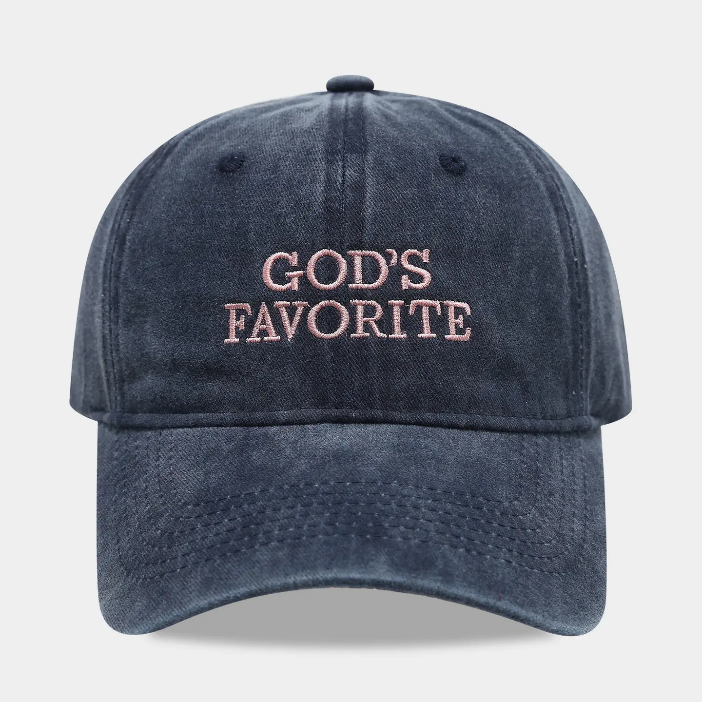 GOD letters in navy blue