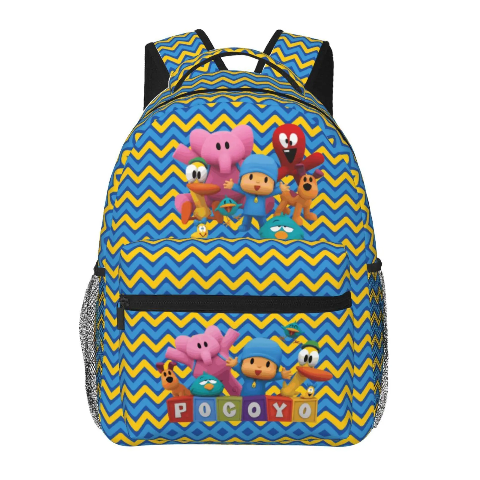 Pocoyo Lightweight Kids Backpack Pocoyo cartoon School Bookbag Pocoyo kids show Back to School Gift for Preschool & Elementary Daily Commute