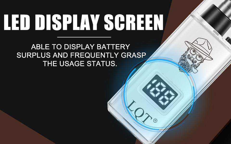 LQT Rechargeable Nose & Ear Hair Trimmer for Men, USB-C Electric Nose Hair Remover with LCD Display, Painless Dual Edge Blade Grooming Tool