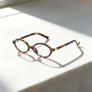 Vintage Oval Flat Top Blue Light Glasses – Unisex Retro Small Frame Eyewear, Clear PC Lenses with Comfort Spring Hinge Fit, Stylish Anti-Fatigue Design Perfect for Daily Office Work, Screen Time & Long Hours of Computer Use