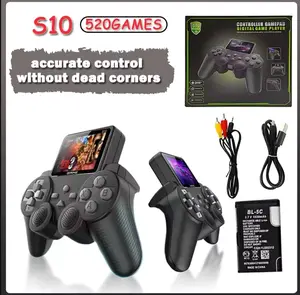 S10 Mini Remote Control Handles Handheld Retro Game Console 520 Build-in One AV Output Video Two Player Controller Kids Gift 8-Bit Best Gift For All Event