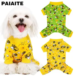 Cute Bee Print Pet Jumpsuit Costume, Soft Comfortable Pet Clothes for Small Dogs Puppy, Pet Clothes for All Seasons