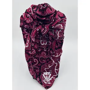Legend or Lies 42'x42' XL Silk Wild Rag Red & Black Paisley