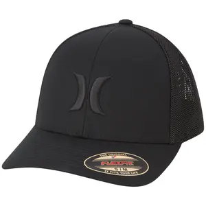 Hurley Mens Baseball Cap - Laguna Icon Mesh Stretch Trucker Hat with Curved Brim - Lightweight Breathable Fitted Hats for Men