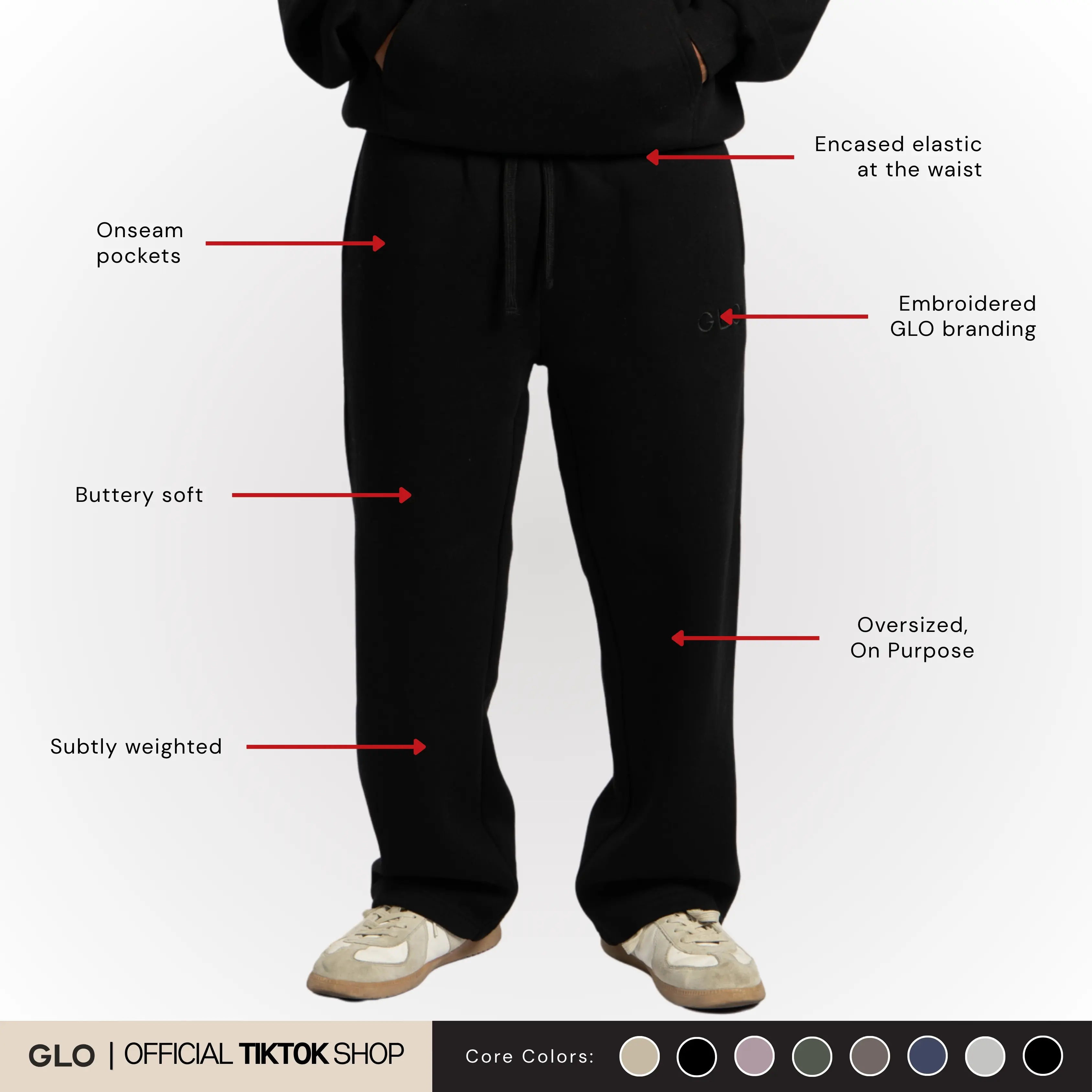 GLO Kingdom Essential Sweatpants | Core Collection | Christian Sweatpants, Relaxed Unisex Fit