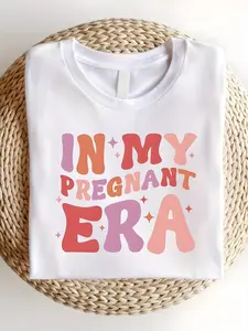 1pc, In My Pregnant Times Shirt, Mom-to-be T-Shirt, Pregnant Daughter T-Shirt, Pregnancy Announcement Shirt, Reveal T-Shirt, Gifts for Pregnant Moms