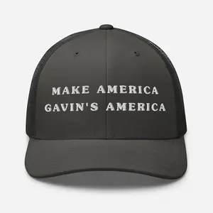 Make America Gavin's America Embroidered Trucker Hat