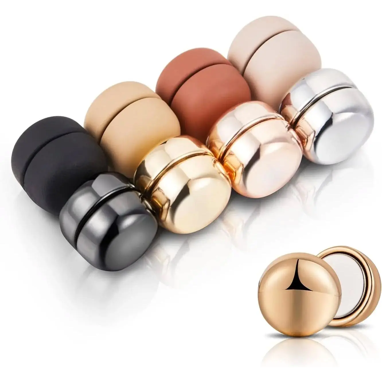 8 Pairs Premium Strong Hijab Magnetic Pins, No-Snag Multi-Use Hijab Magnets, Professional Pinless Magnetic Hijab Pins, Shiny and Matte Style Pack