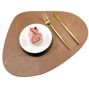 PU Leather Placemats, Waterproof Coffee Coasters, Kitchen Table Mats, Easy to Wipe Off ,Wrinkle Free Kitchen Dining Table Mats, Kitchen Decorative Placemat, Kitchenware, Tableware