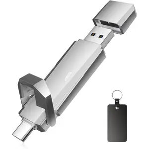 256G External Portable SSD USB Solid State Drive, Up to 1000MB/s 3.2 Gen 2 Solid State, Type C + USB A  Drive for Phone/Android Laptops/Windows/,