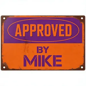 Classic Retro Mike Metal Sign 8x12in Funny Wall Plaque Vintage Home Garden Decor