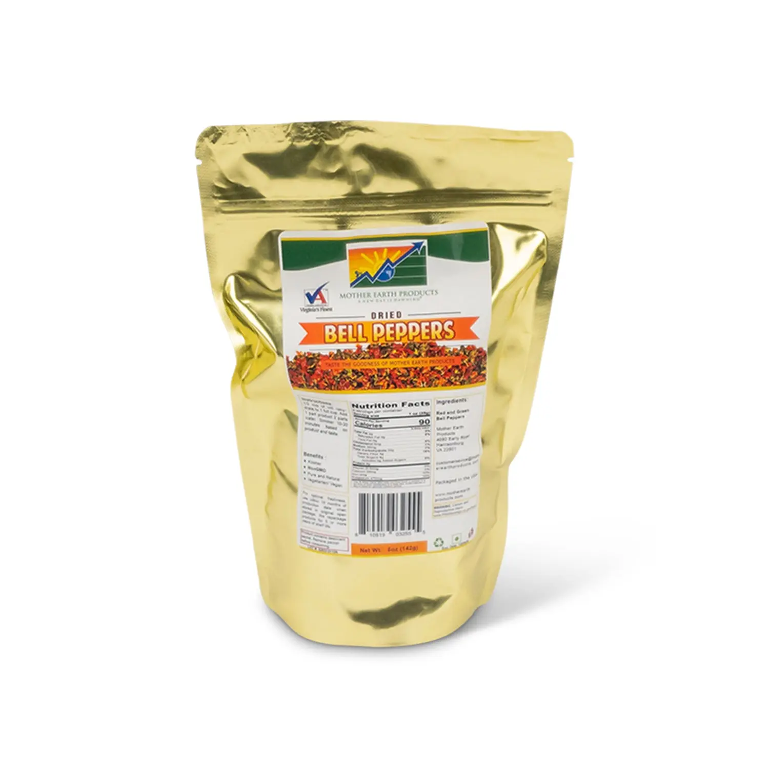 Dried Mixed Bell Peppers – Non-GMO, Flavorful, Shelf Stable | 2 Cup Mylar