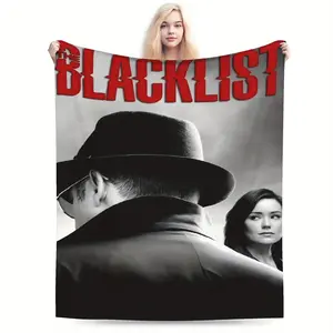 Blacklist Themed Super Soft Flannel Blanket - Warm and comfortable, suitable for living room, office, sofa decoration, travel in all seasons