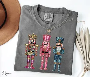 Comfort Colors Nutcracker Christmas TShirt, Glitter Holiday Party Tee, Festive Nutcracker T-shirt, Group Family Christmas Gift Sweatshirt, Hoodie, Comfort Colors