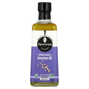 Spectrum Culinary Organic Sesame Oil, Unrefined, 16 fl oz (473 ml)
