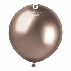 Gemar USA Shiny Rose Gold Balloon GB150-096 19" - 25 Balloons per Package for Festive Decor