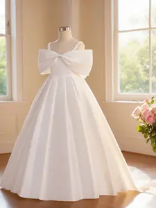 Elegant white princess dress for girls with tails suitable for parties birthdays anniversaries photography and photo shoots Princess Quince Dresses