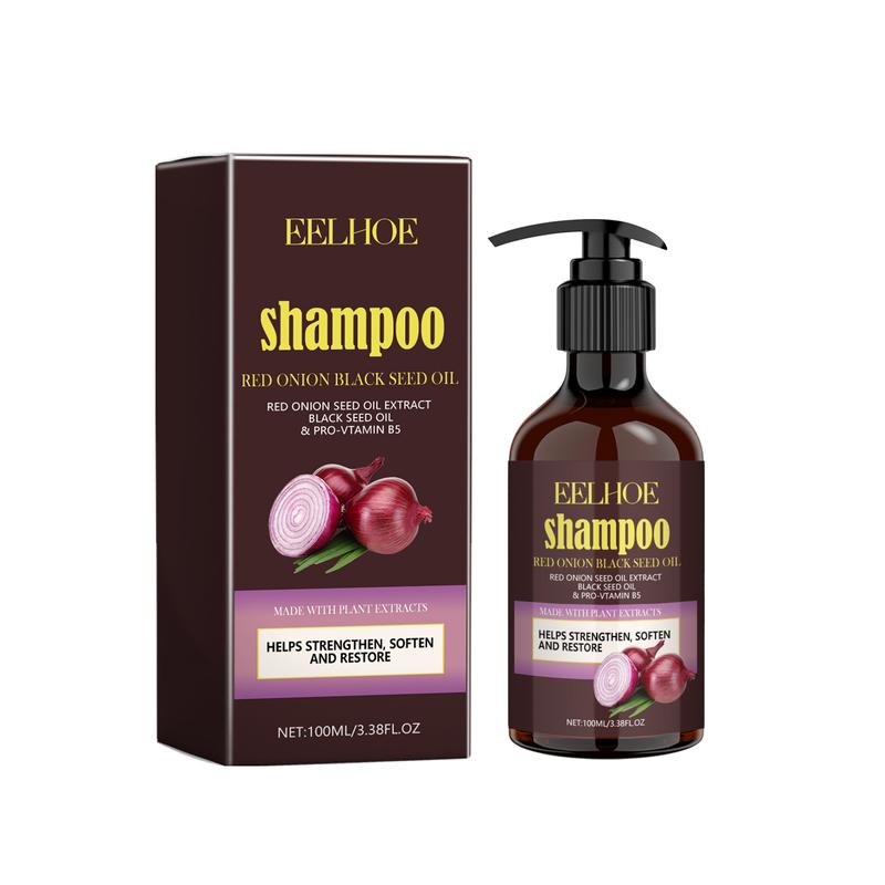 EELHOE Red Onion Black Seed Oil Shampoo For Scalp Cleansing Dandruff Removal Hair Smoothing Oil Control