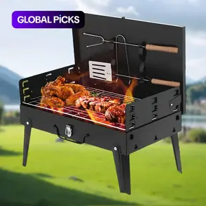Portable Folding Barbecue Grill, Multifunctional Lightweight Small Barbecue Grill, Outdoor Barbecue Tool for Camping, Hiking, Picnic, Tailgate Party #GLOBAL PICKS