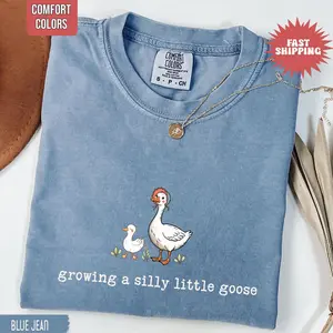 Comfort Colors Growing a Silly Little Goose Shirt, Pregnancy Announcement Shirt, Cute Pregnancy Shirt, Expecting Mom Gift, Full