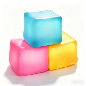 Sensory Ice Cube Squeeze Toys 5 10 20 Pieces Soft Rubber Slow Rising Balls Stress Relief Toys Classroom Prizes Birthday Party Favors Holiday Gifts Random Colors