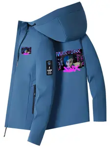 Street Fashion Teenagers Arcane Jinx Printed Hooded Jacket for Daily Outings and Casual Wear