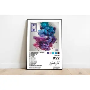 Future - DS2 - Retro Music Album Poster Print Digital Download, Future Poster Print, Tracklist, Wall Art, Music Gift