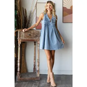 The Flirty Mini Denim Dress