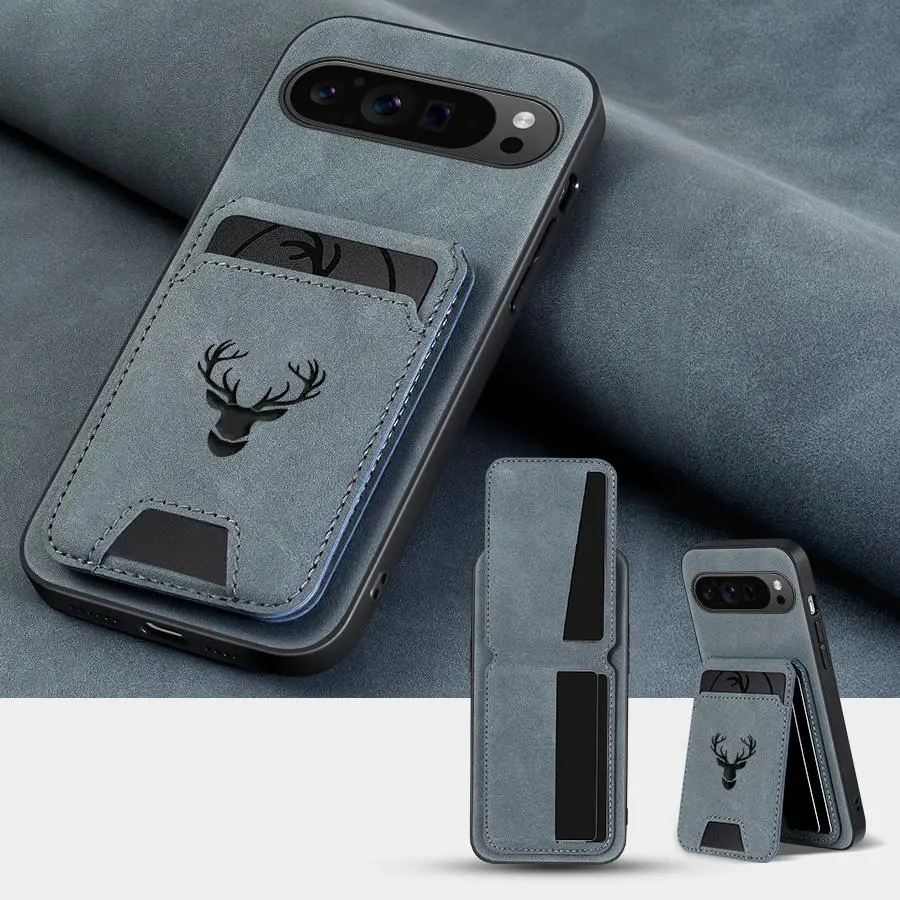 PU Leather Card Bag Phone Case, 1 Count Phone Protective Cover, Phone Accessory Compatible with Google Pixel 7 8 9, Phone Cover Casing, Cellphone Shell, Mobile Phone Accessories