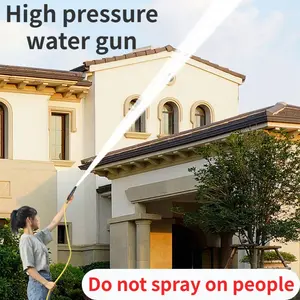 High Pressure Hose Nozzle, Adjustable Metal Water Spray Gun with Brass Connector, Universal Fit Garden Hose Sprayer for Car Wash, Garden Watering, Yard Cleaning, Patio & Pet Bathing – Easy to Install & Durable Build