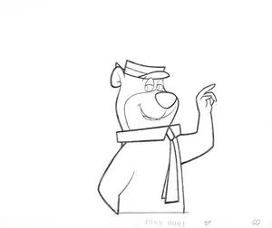 Yogi Bear Animation Production Cel Cartoon Drawing Hanna Barbera 1980's 60