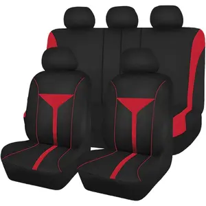 Car Seat Cover Full Set, Breathable Vehicle Front Seat and Rear Bench Split Protector, Washable Dustproof Automotive Seat Pad Accessories, Universal for SU